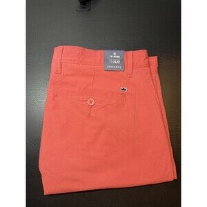 Crown & Ivy Motion Flex Chino Shorts Men's 36 Salmon 7" inseam NWT